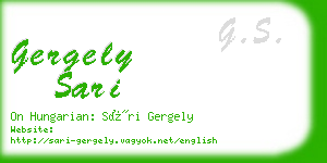 gergely sari business card